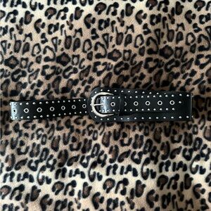 Vintage Black Studded Belt
